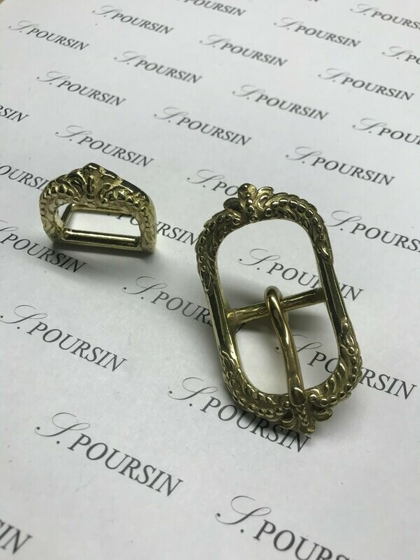 Boucle Double 2008/23 Avec Passant Laiton Poli Bille