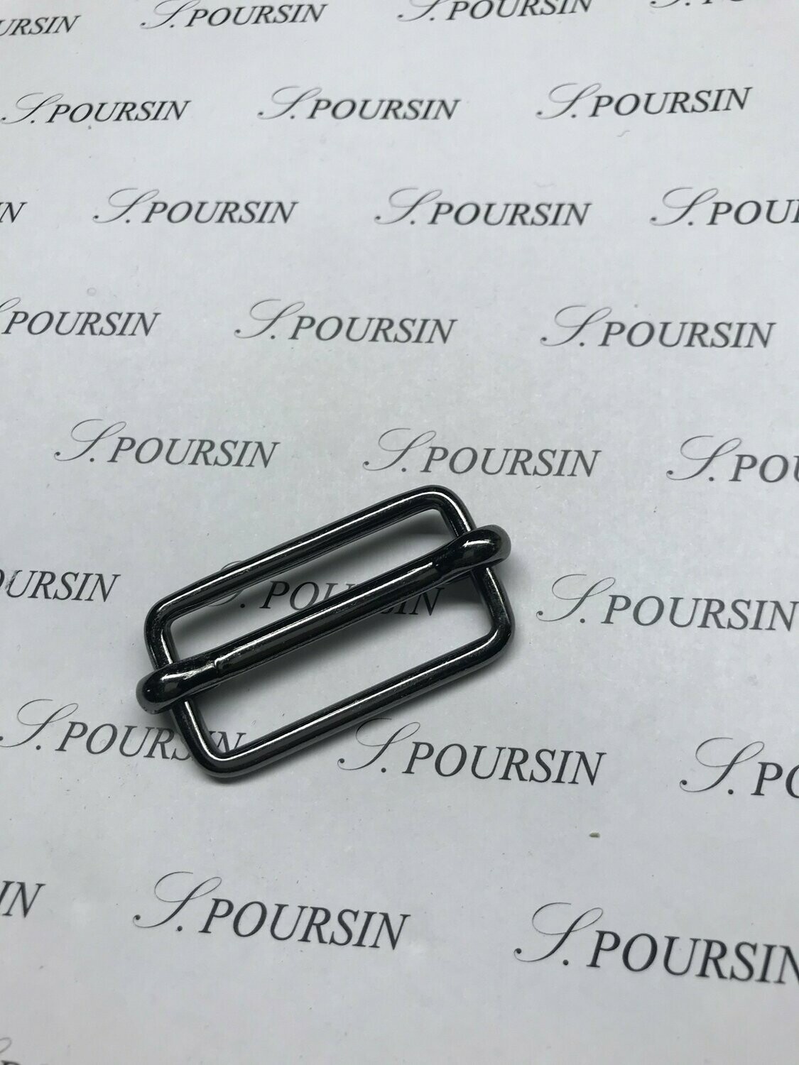 Boucle à Coulisse 40x39 Soudée Laiton Nickel Noir Verni - Bonne Affaire! - Lot de 4 pièces