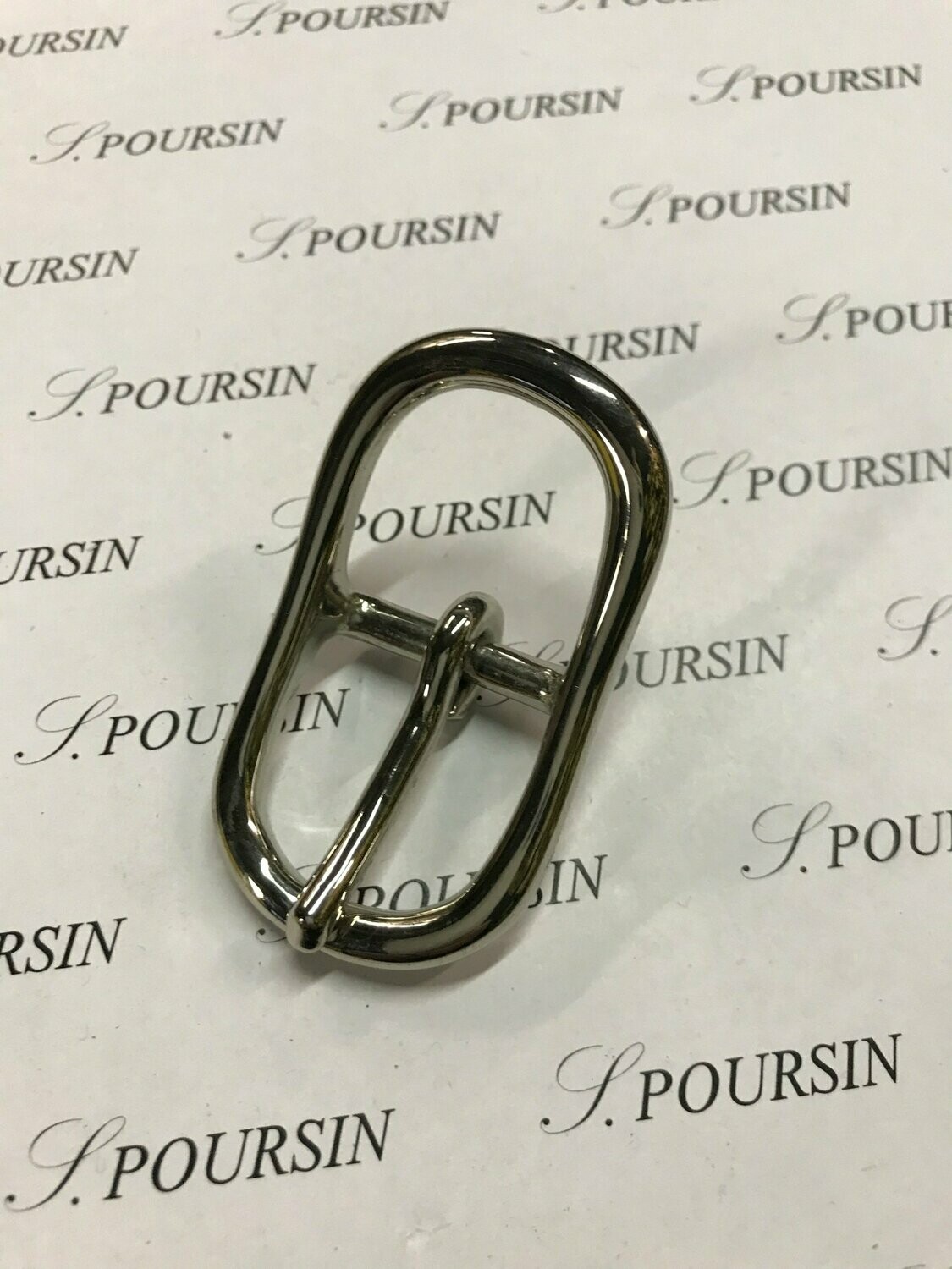 Boucle double 253/25 CH Laiton Poli Nickel - Bonne Affaire ! - lot de 2 pièces