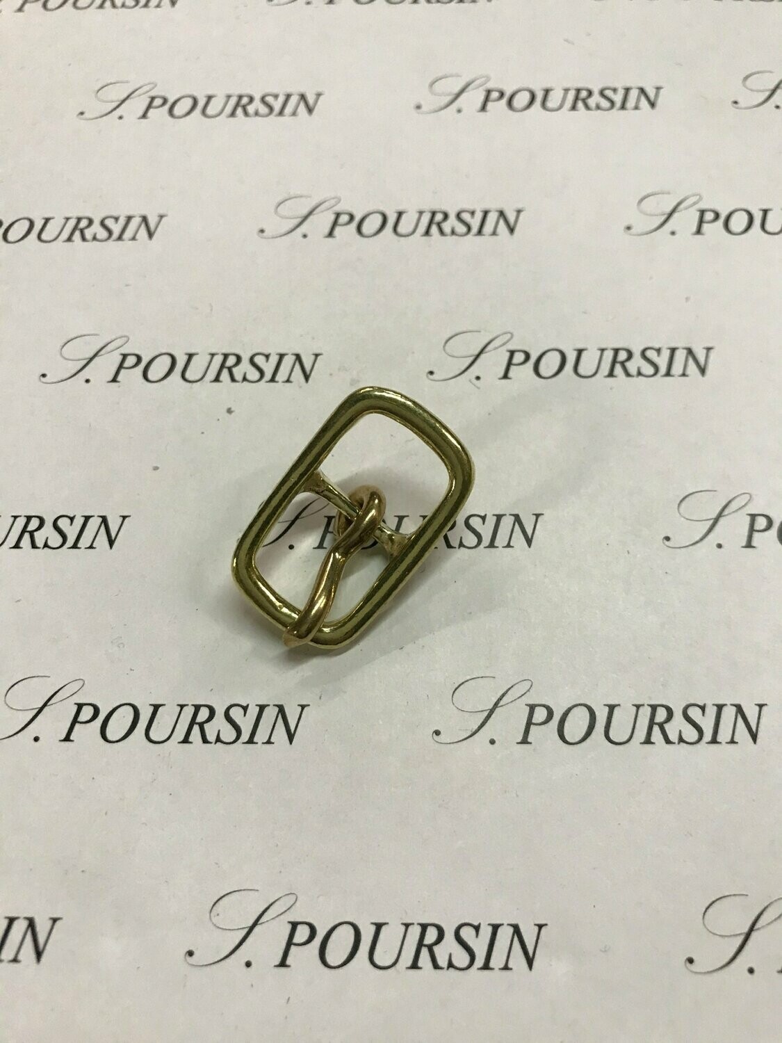Boucle double Lyre 12 CH Laiton Poli Bille - lot de 4 pièces