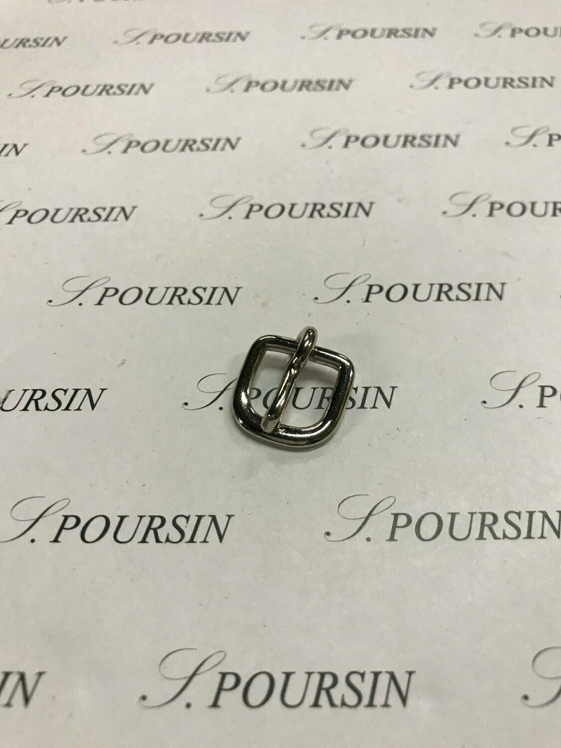 Boucle de Bride 12 CH Fil S Laiton Nickel  - lot de 10 pièces