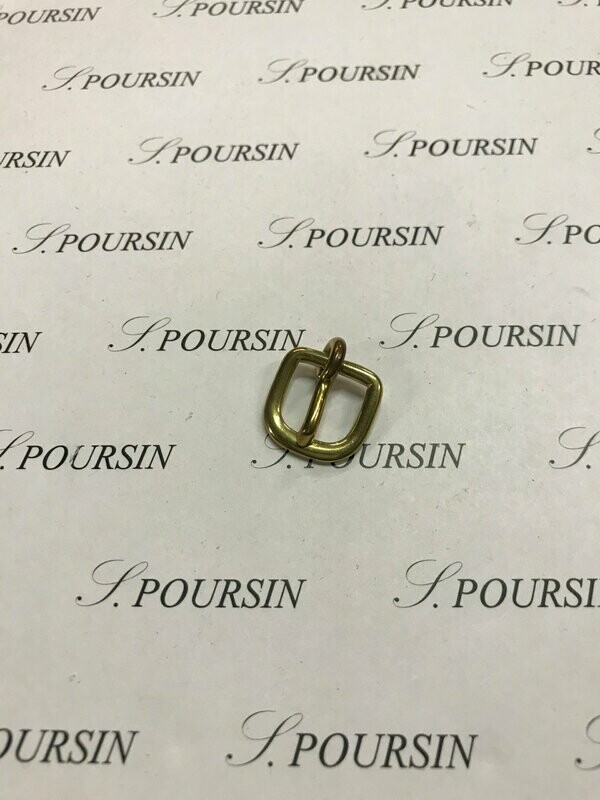 Boucle de Bride 12 CH Fil S Laiton Poli Bille - lot de 10 pièces