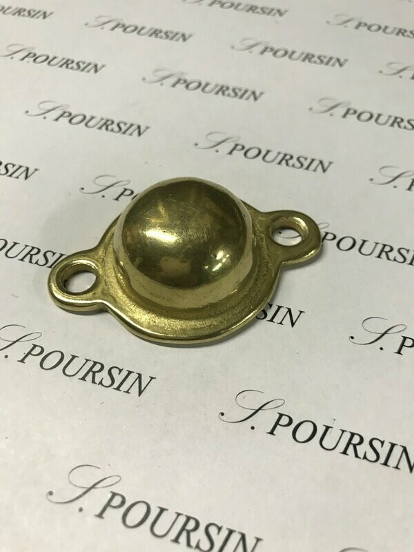 Cache Ecrou 28mm Laiton Poli Bille - lot de 2 pièces