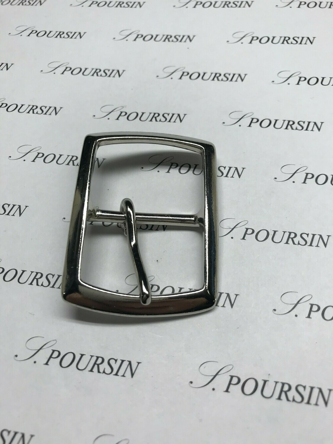 Boucle 38/35 Laiton Poli Bille Nickel - lot de 2 pièces
