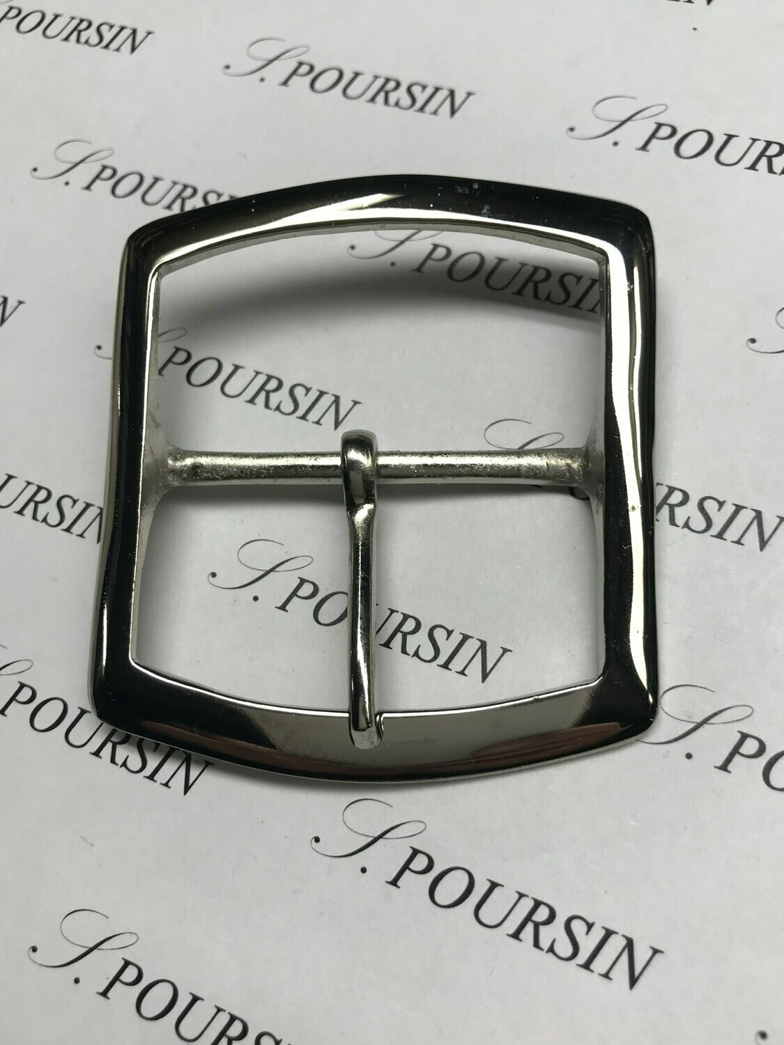 Boucle 38/45 Laiton Poli Nickel - lot de 1 pièce