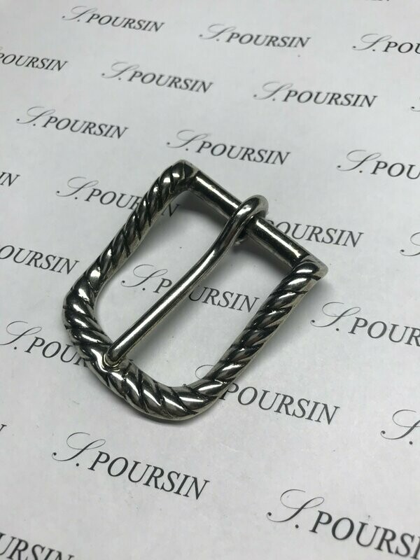 Boucle 389/35 Laiton Poli Bille Vieil Argent Clair Verni - lot de 2 pièces
