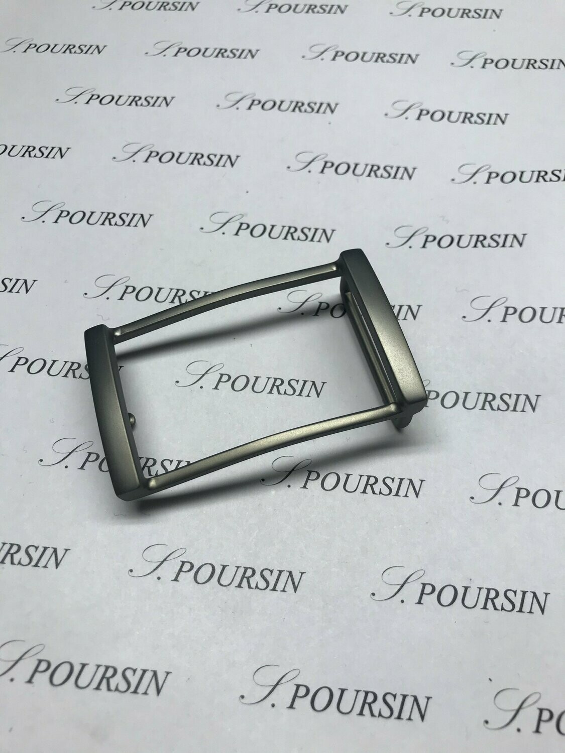 Boucle double 248/35 Fine à Pont & Tenon Laiton Poli Main Nickel Noir Mat - 1 pièce