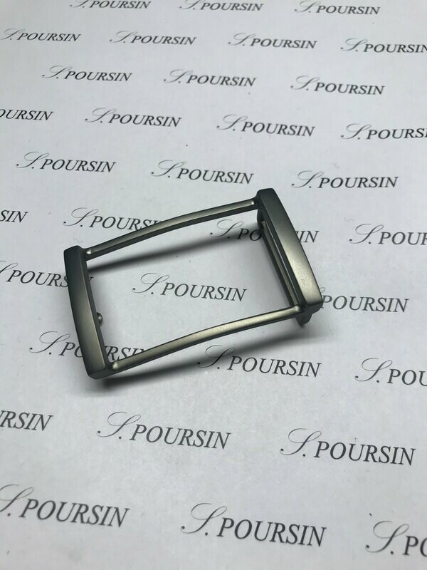 Boucle double 248/35 Fine à Pont & Tenon Laiton Poli Main Nickel Noir Mat - 1 pièce