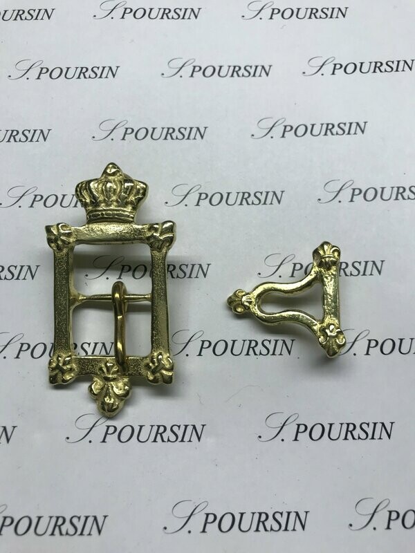 Boucle Double Lys 23mm Avec Passant Lys x1 -Laiton Poli Bille