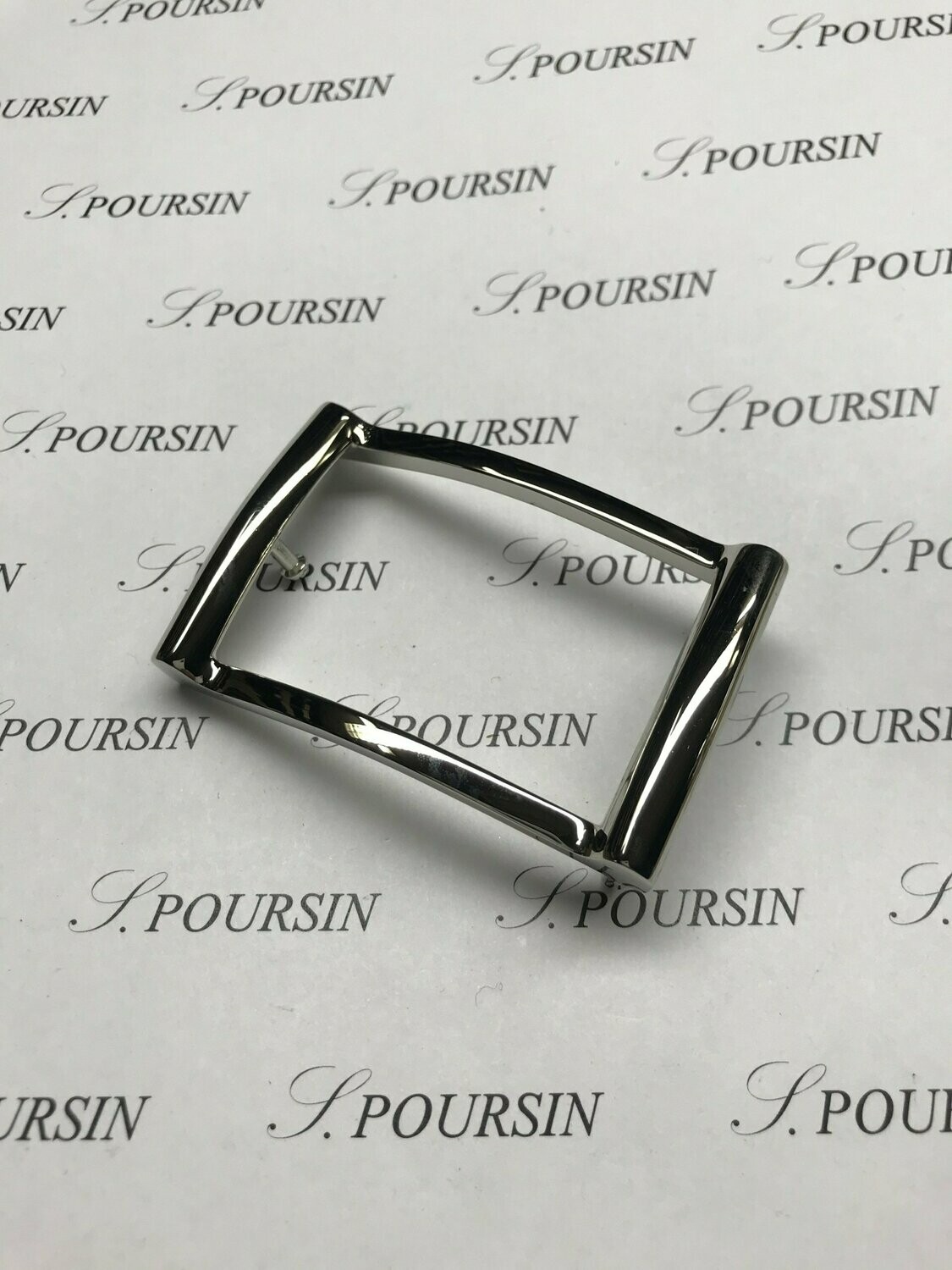 Boucle double 248/35 à Pont & Tenon Laiton Poli Main Nickel - 1 pièce
