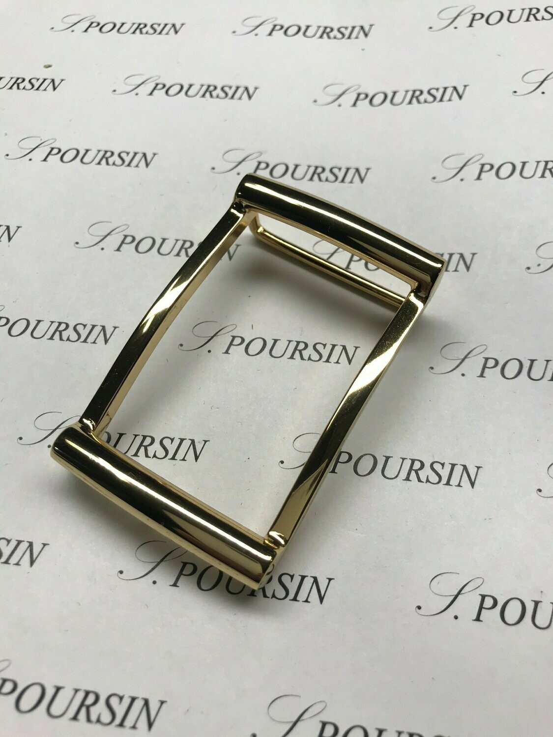 Boucle double 248/35 à Pont & Tenon Laiton Poli Main Doré Or3N - 1 pièce