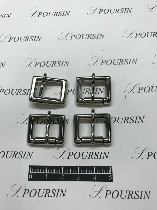 Boucle Anglaise 16mm Laiton Poli Bille Nickel - lot de 2 pièces
