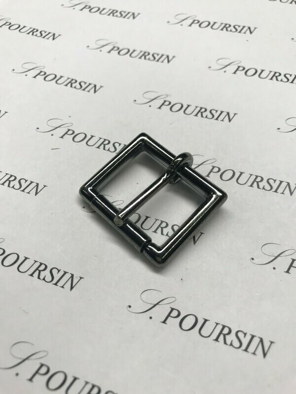 Boucle Anglaise 25mm Laiton Poli Bille Nickel Noir Verni - lot de 2 pièces