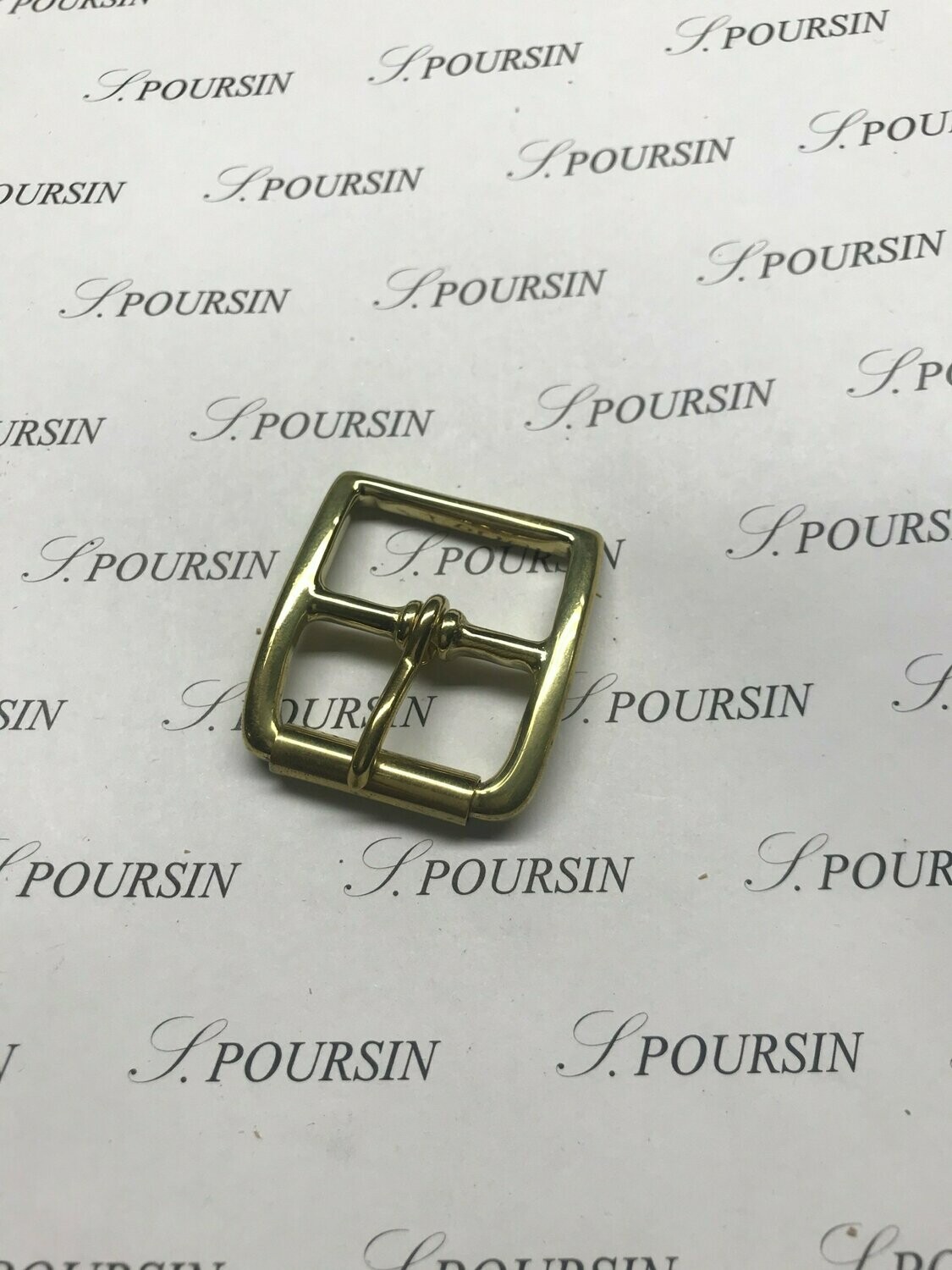 Boucle Etrivière 30mm Ceinture à Rouleau Laiton Poli Bille - lot de 2 pièces