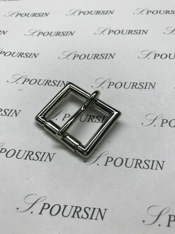 Boucle Anglaise 25mm Laiton Poli Bille Nickel - lot de 2 pièces