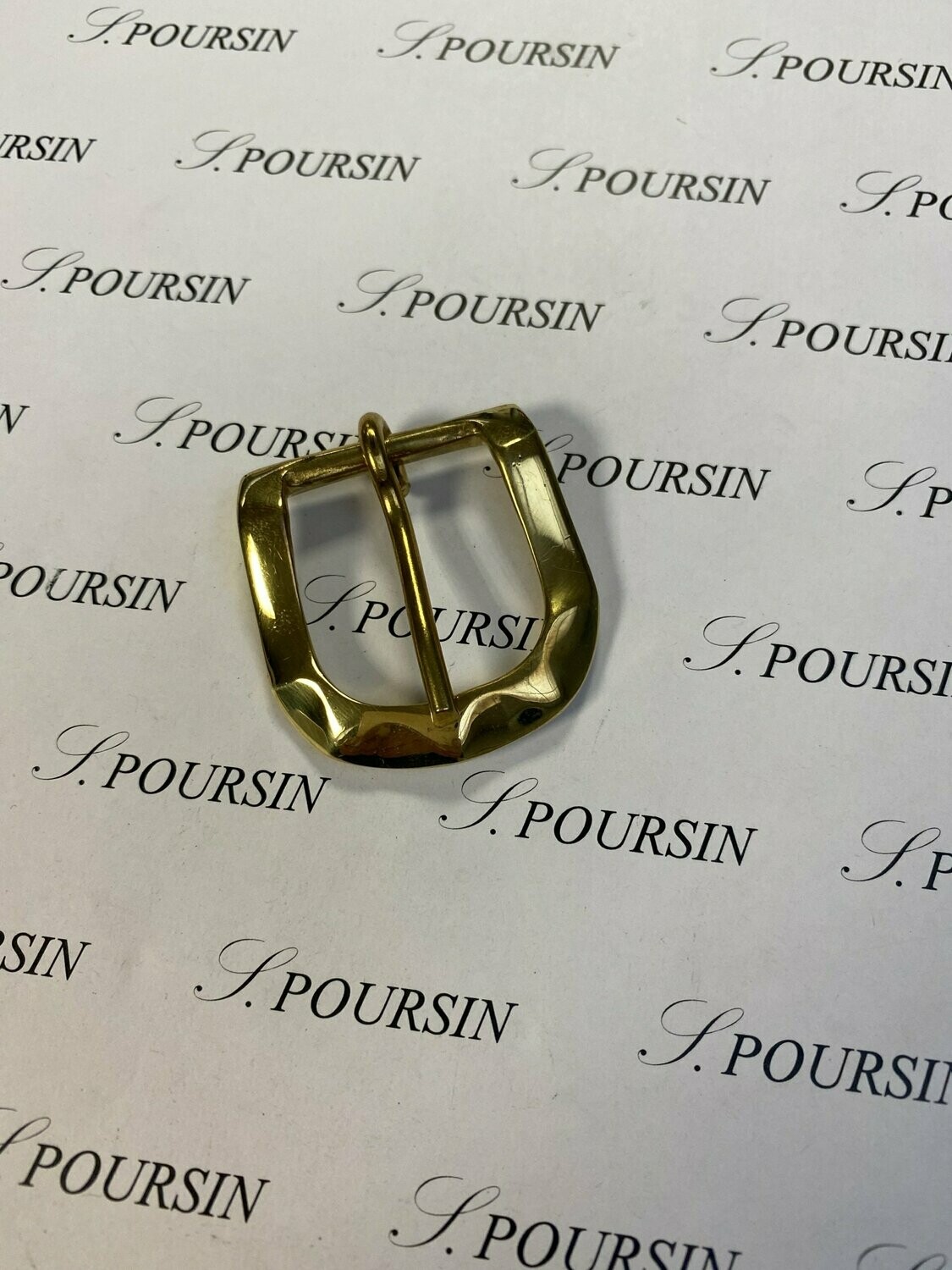 Boucle Facette 23mm Laiton Poli - lot de 2 pièces