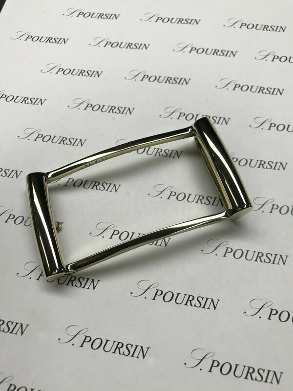Boucle Double 248/40 Long FORT à Pont & Tenon Laiton Poli Main - 1 pièce