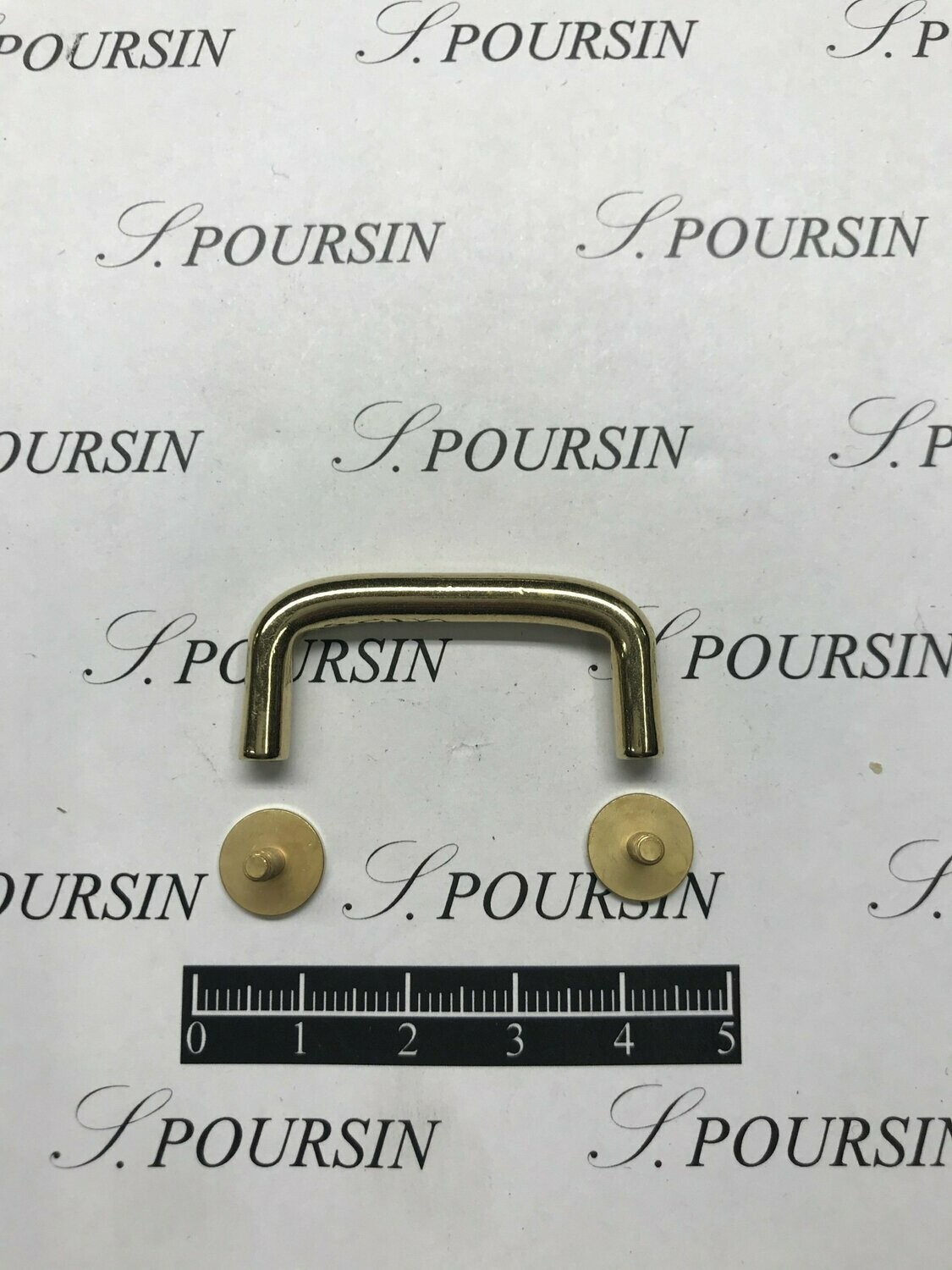 Pontet 30mm à Vis 10x8 Laiton Poli Bille  - lot de 4 pièces
