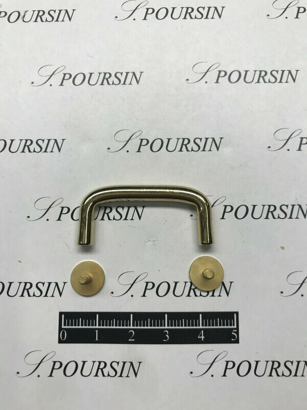 Pontet 30mm à Vis 10x8 Laiton Poli Bille  - lot de 4 pièces