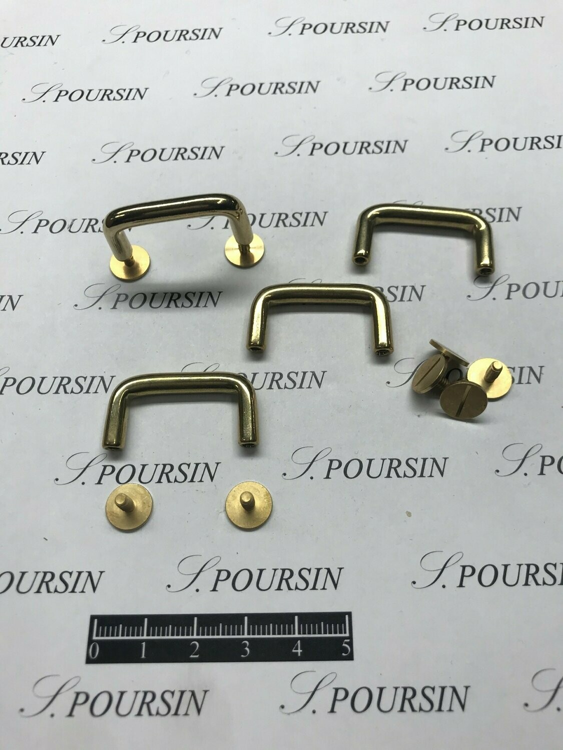 Pontet 25mm à Vis 10x8 Laiton Poli Bille - lot de 4 pièces