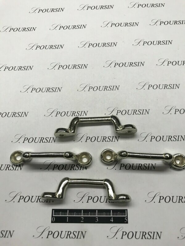 Pontet Crampon 25mm SR à Pattes MailleChort Poli  - lot de 4 pièces