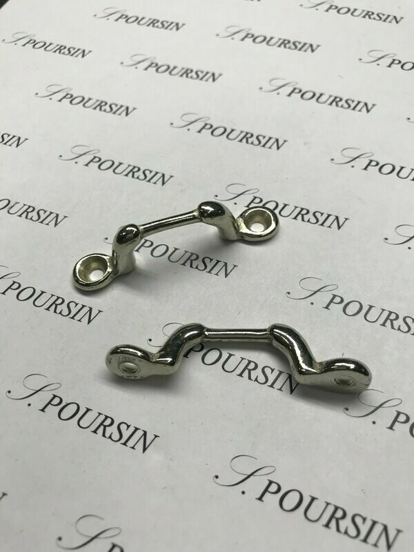 Pontet Crampon 15mm SR à pattes Laiton Nickel -  Bonne affaire !  - lot de 4 pièces