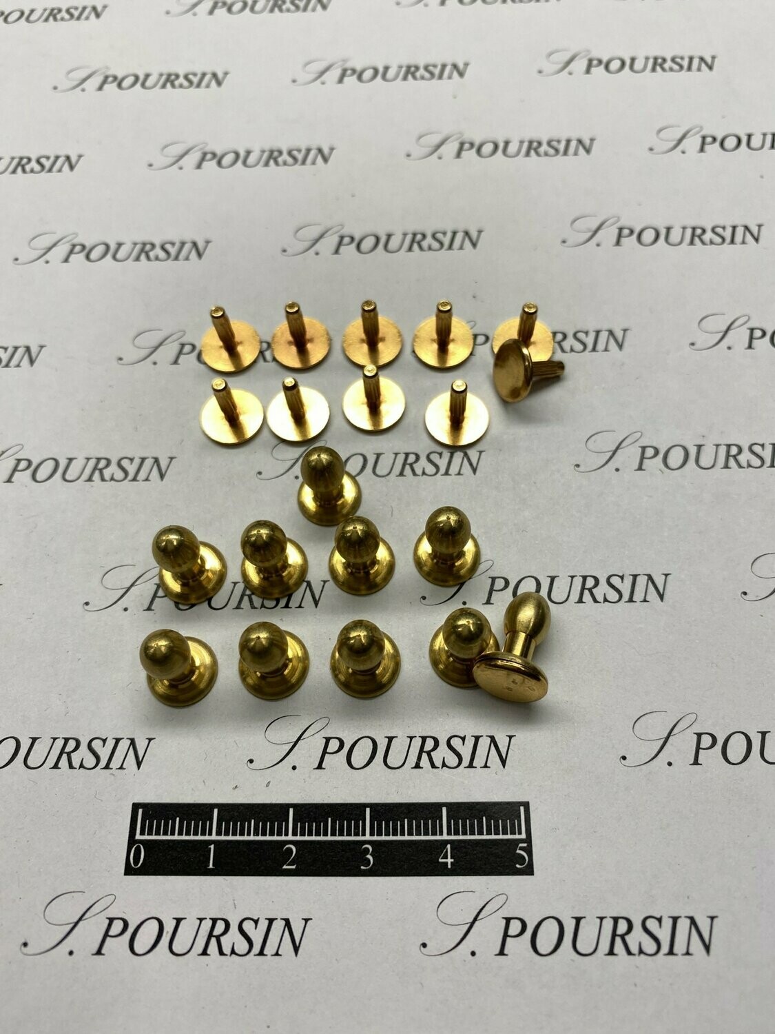 Repère 312 Olive à mater Laiton - Pied 10x10 Laiton Doré - lot de 10 pièces - Bonne Affaire !