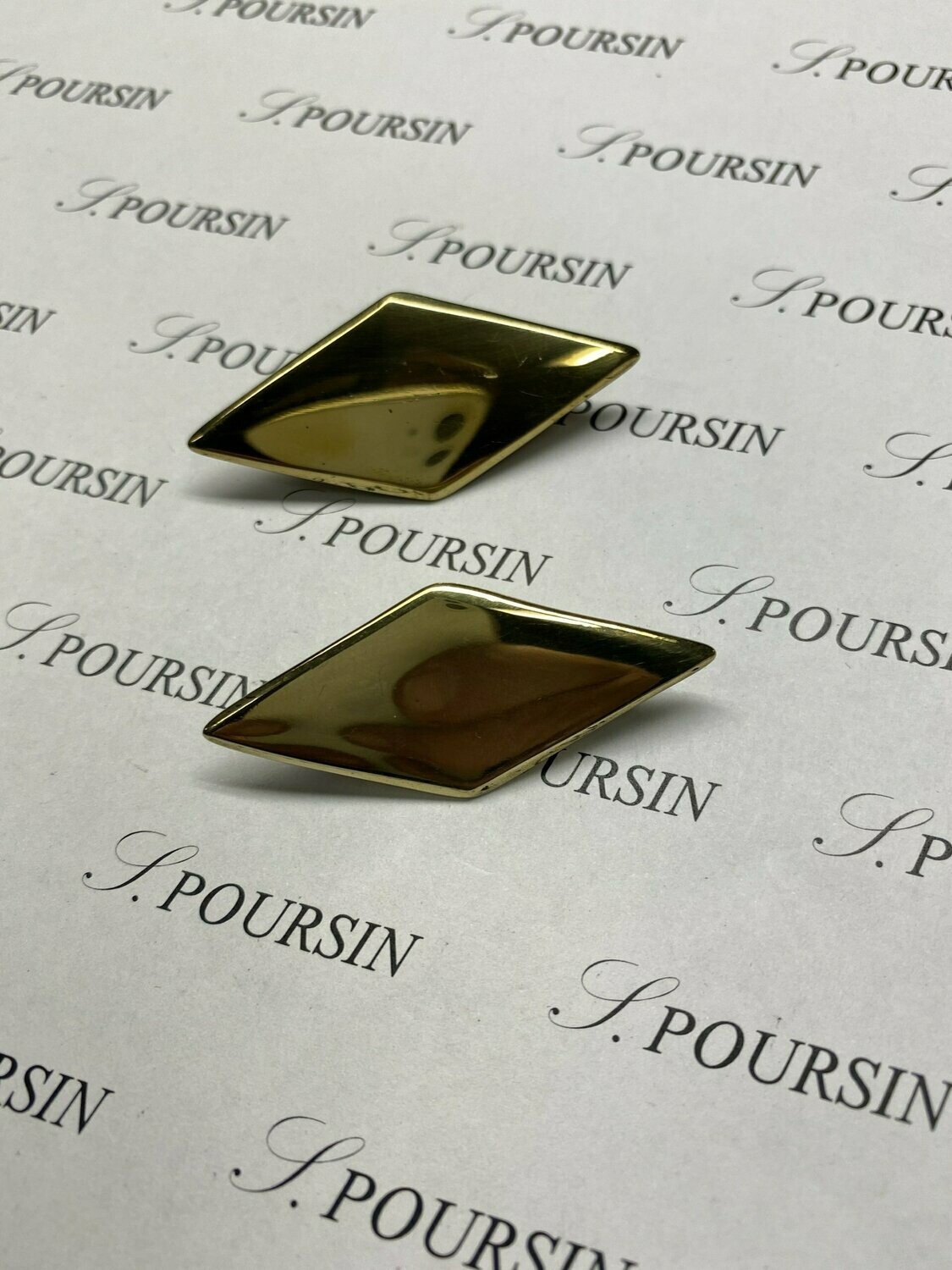 Ornement Losange 812/55 à Rivets Laiton Poli- lot de 2 pièces