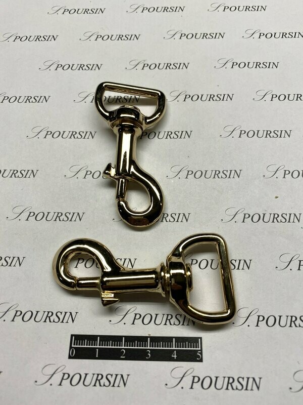 Mousqueton 869-80/27 Laiton Poli Main - lot de 2 pièces