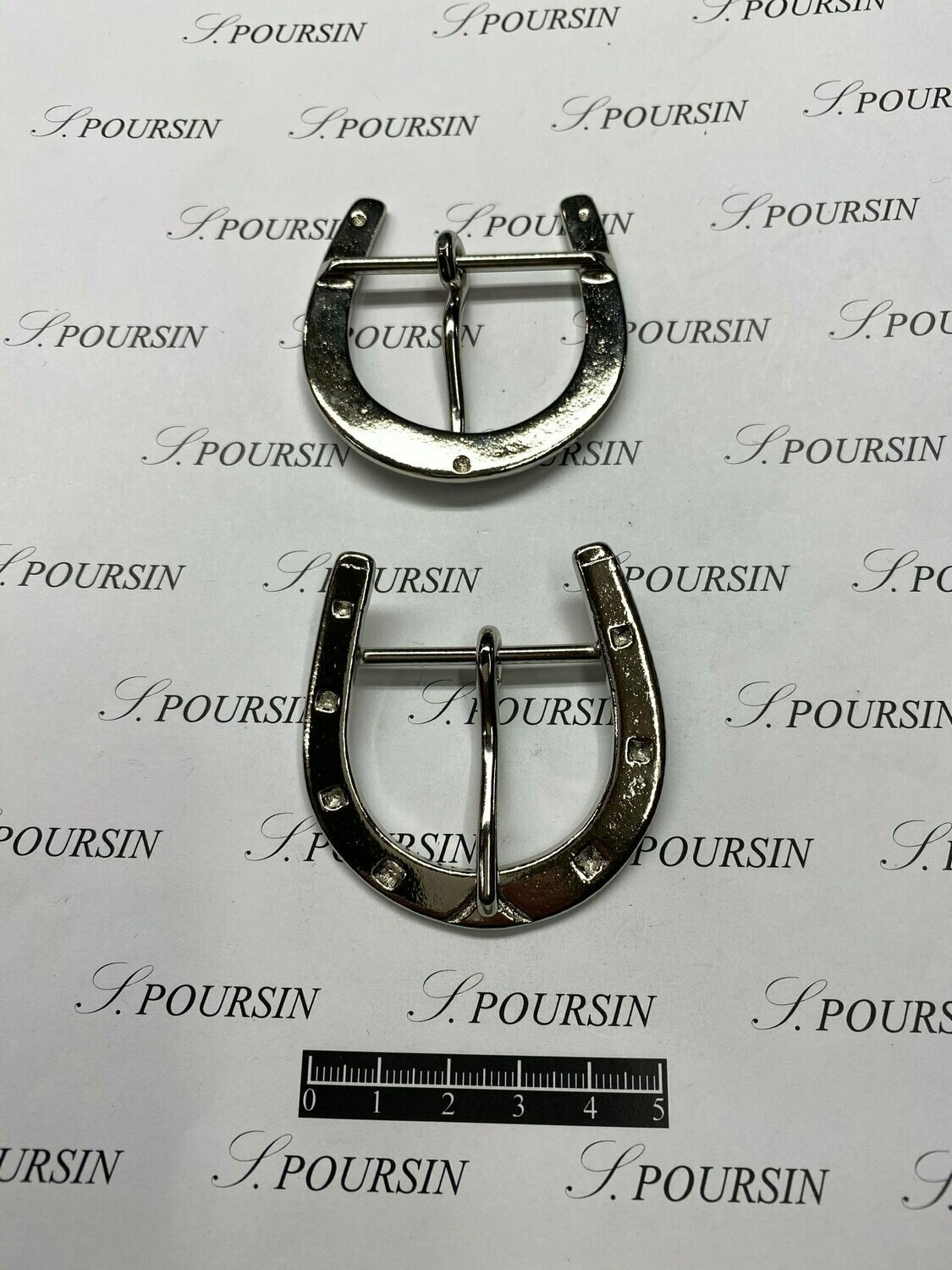 Boucle 273/40 Laiton Poli Bille Nickel - lot de 2 pièces