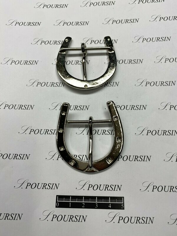 Boucle 273/40 Laiton Poli Bille Nickel - lot de 2 pièces
