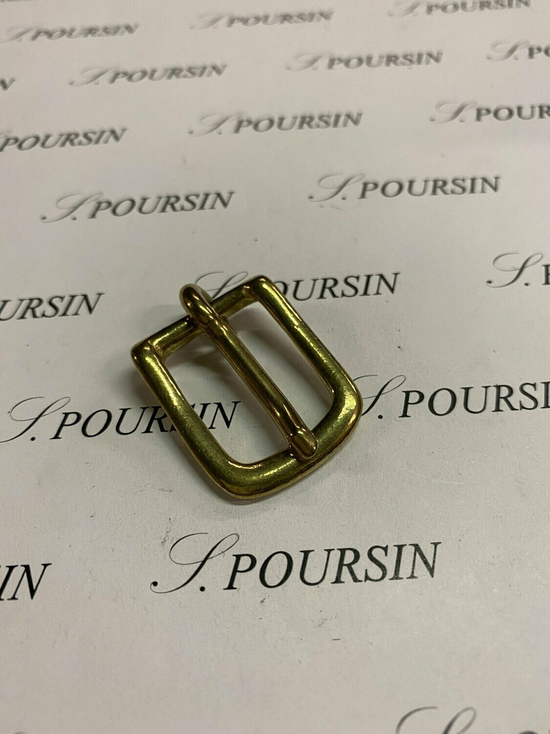 Boucle de Bride Plate 16 CH Laiton Poli Bille - lot de 4 pièces