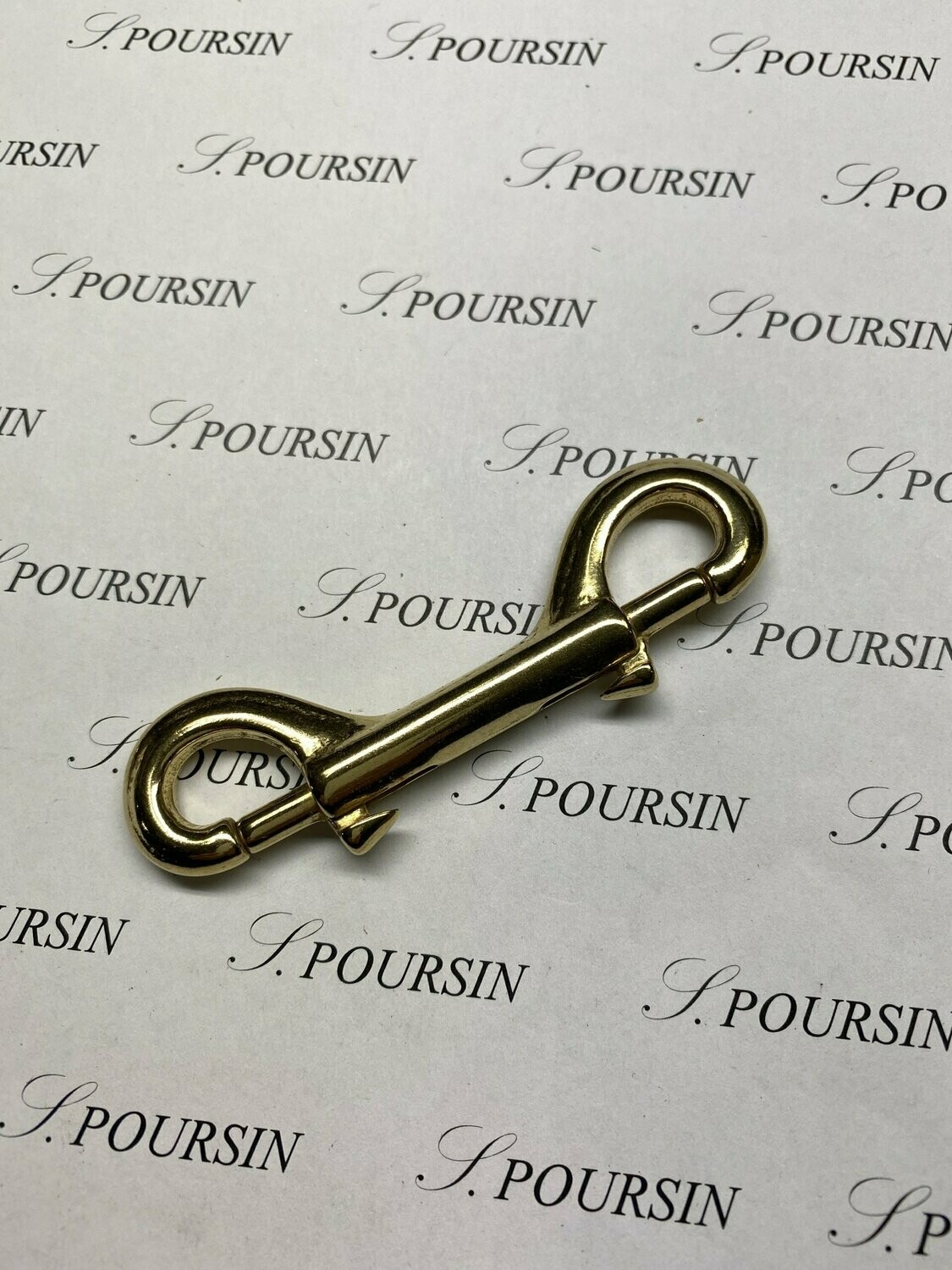 Mousqueton Double 687/90 Laiton Poli Bille  - lot de 2 pièces