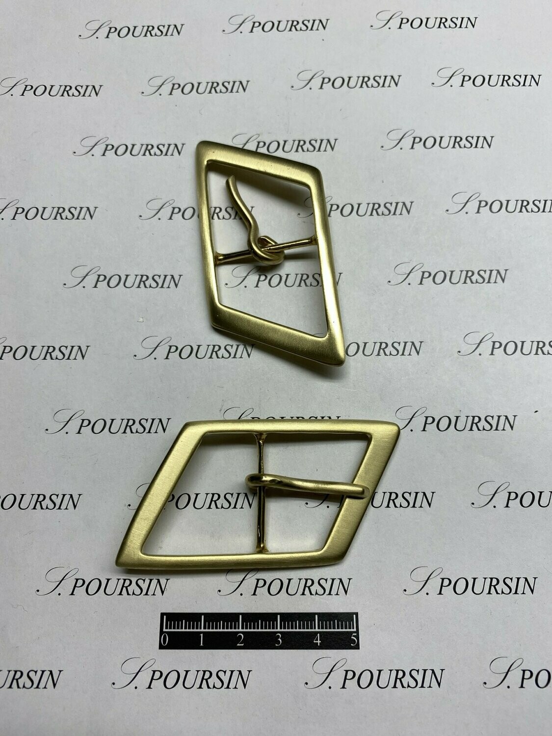 Boucle 375/30 Laiton Poli Main Brossé - lot de 2 pièces