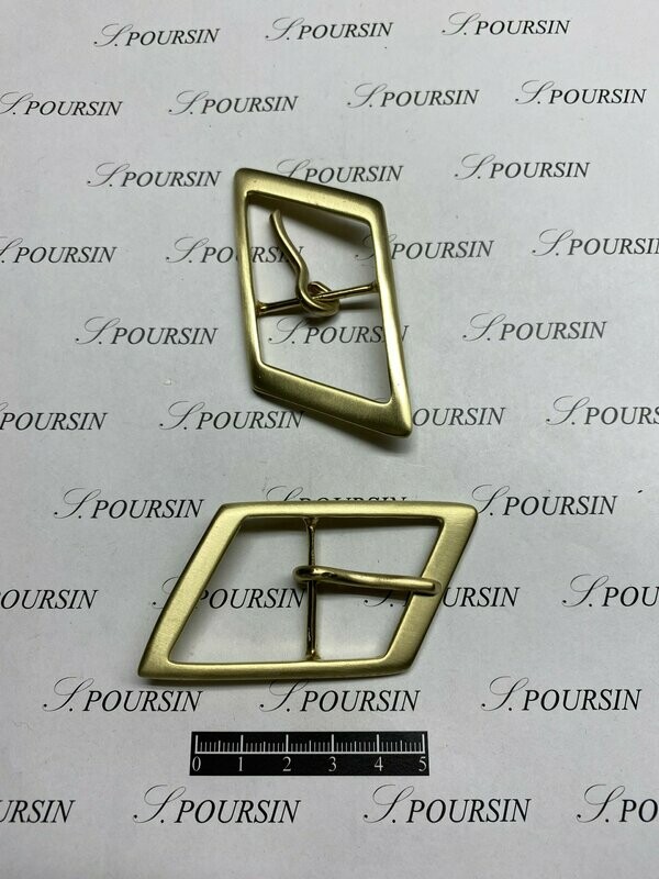 Boucle 375/30 Laiton Poli Main Brossé - lot de 2 pièces