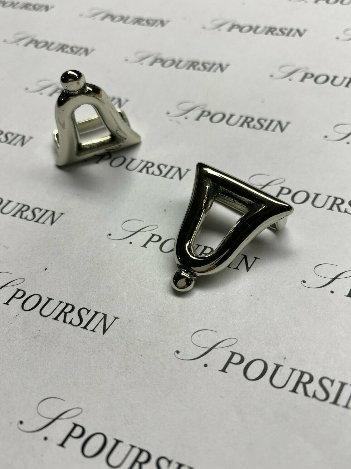 Passant Cloche 980/18 Laiton Poli Main Nickel - lot de 2 pièces