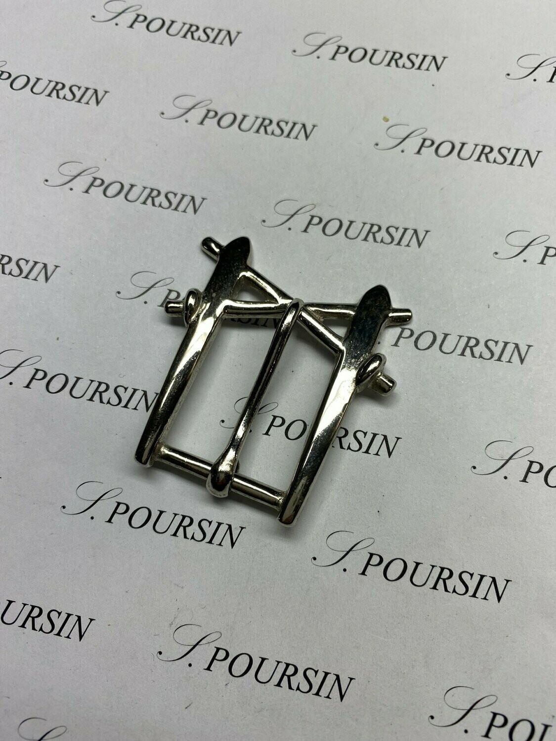 Boucle « ski » 257/25 Laiton Poli Nickel - lot de 2 pièces