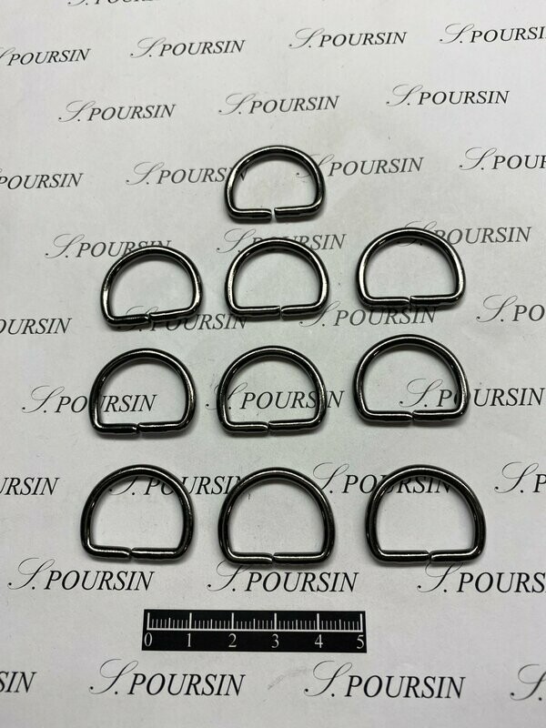 Dé 1/2 Rond 20x30 Non Soudé Laiton Poli Bille Nickel Noir Verni - lot de 10 pièces
