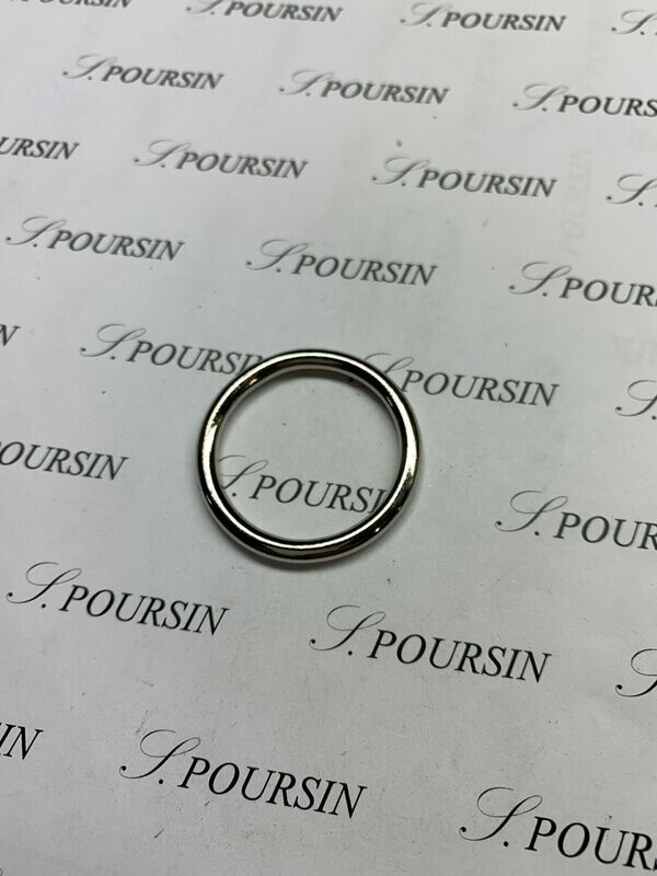 Anneau Soudé 30x39 Laiton Poli Bille Nickel - lot de 10 pièces