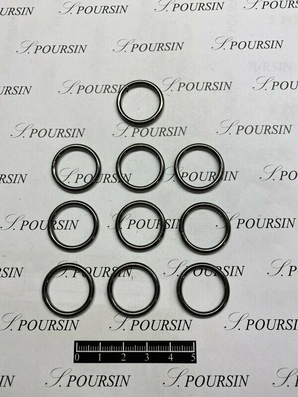 Anneau Soudé 18x24 Laiton Nickel Noir Verni - lot de 10 pièces