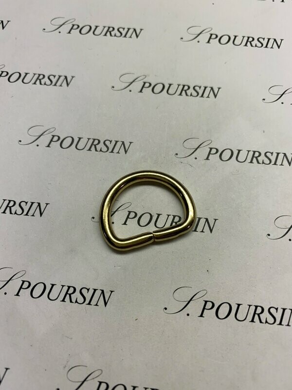 Dé 1/2 Rond 18x34 Non Soudé Laiton Poli Bille Verni  - lot de 10 pièces
