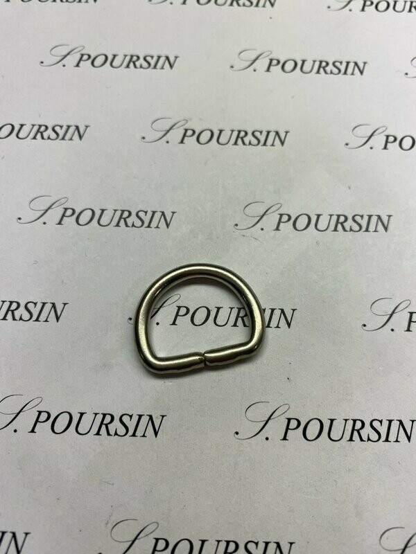 Dé 1/2 Rond 18x34 Non Soudé Laiton Nickel Mat - lot de 10 pièces