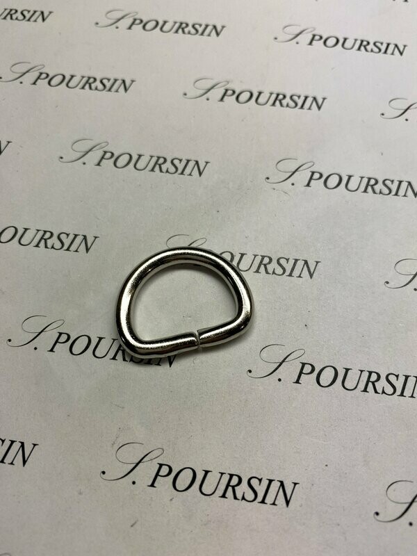 Dé 1/2 Rond 18x34 Non Soudé Laiton Poli Bille Nickel  - lot de 10 pièces