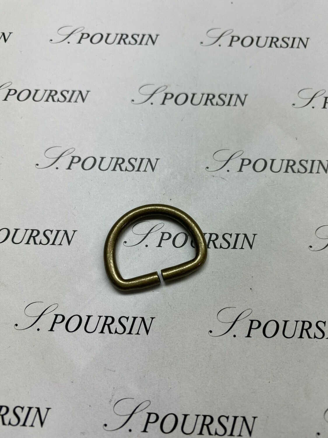 Dé 1/2 Rond 18x34 Non Soudé Laiton Bronzé Antic Clair Verni - lot de 10 pièces