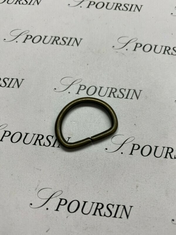 Dé 1/2 Rond 16x27 Non Soudé Laiton Bronzé Antic Veni - lot de 10 pièces
