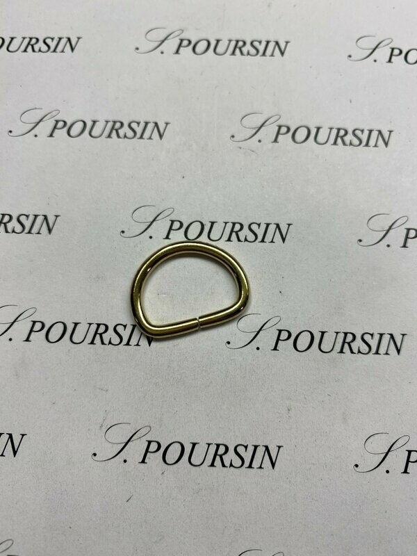 Dé 1/2 Rond 16x27 Non Soudé Laiton Poli Bille  - lot de 10 pièces