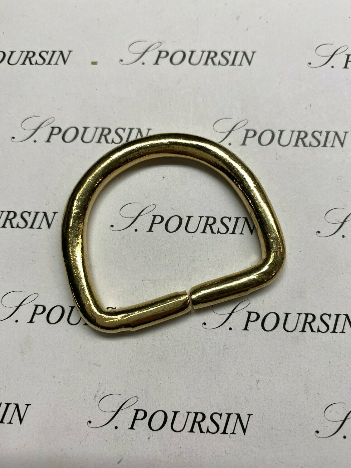 Dé 1/2 Rond 35x49 Non Soudé Laiton Doré Or3N Verni -  Vintage -lot de 5 pièces