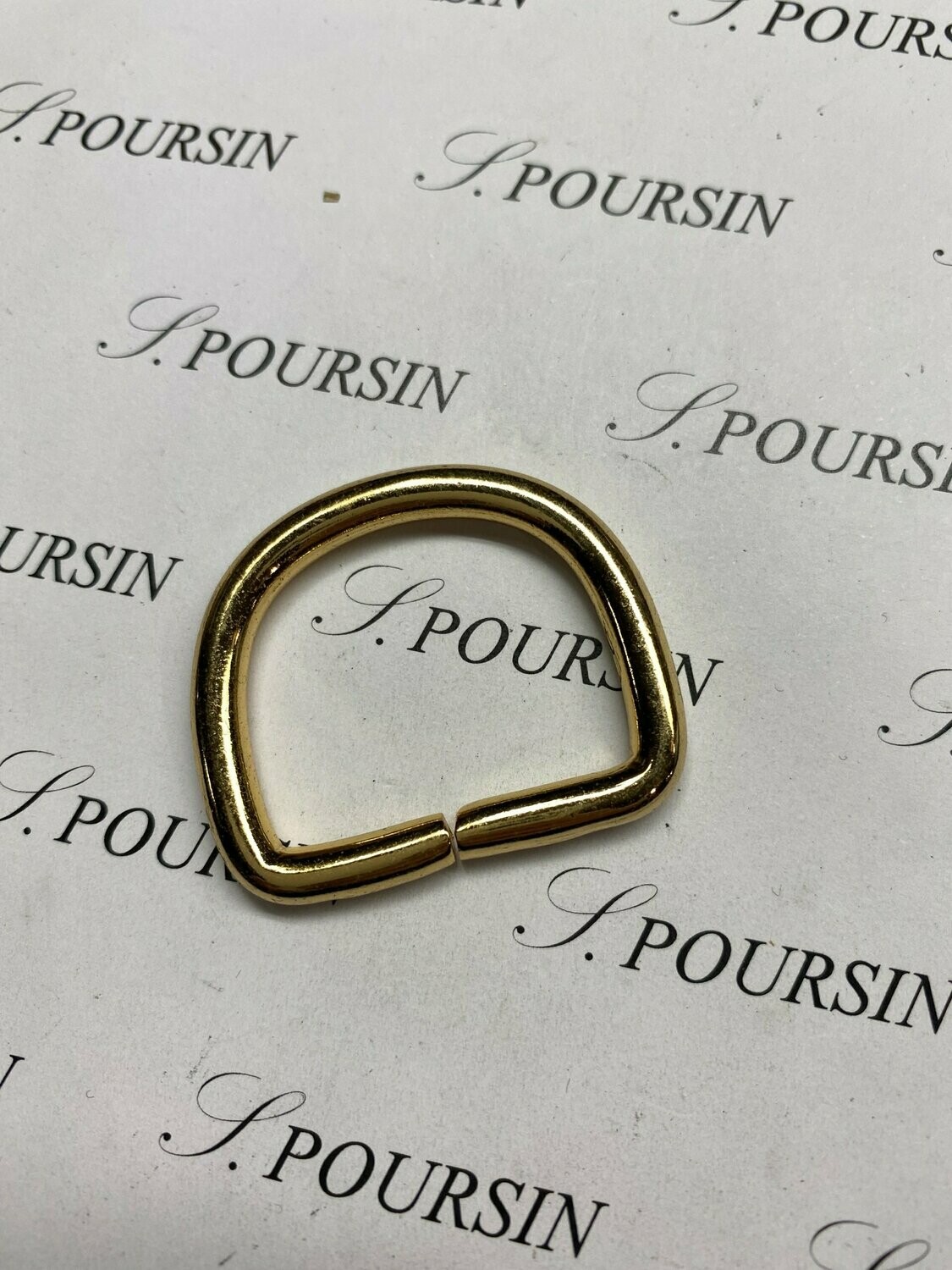 Dé 1/2 Rond 30x49 Non Soudé Laiton Poli Doré Or3N Verni -  lot de 5 pièces