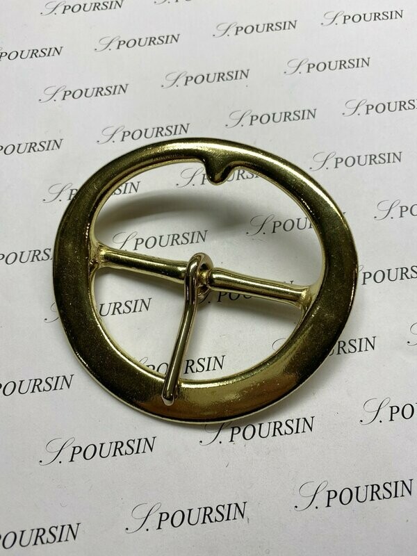 Boucle Médiévale 70mm Laiton Poli Bille - lot de 1 pièce