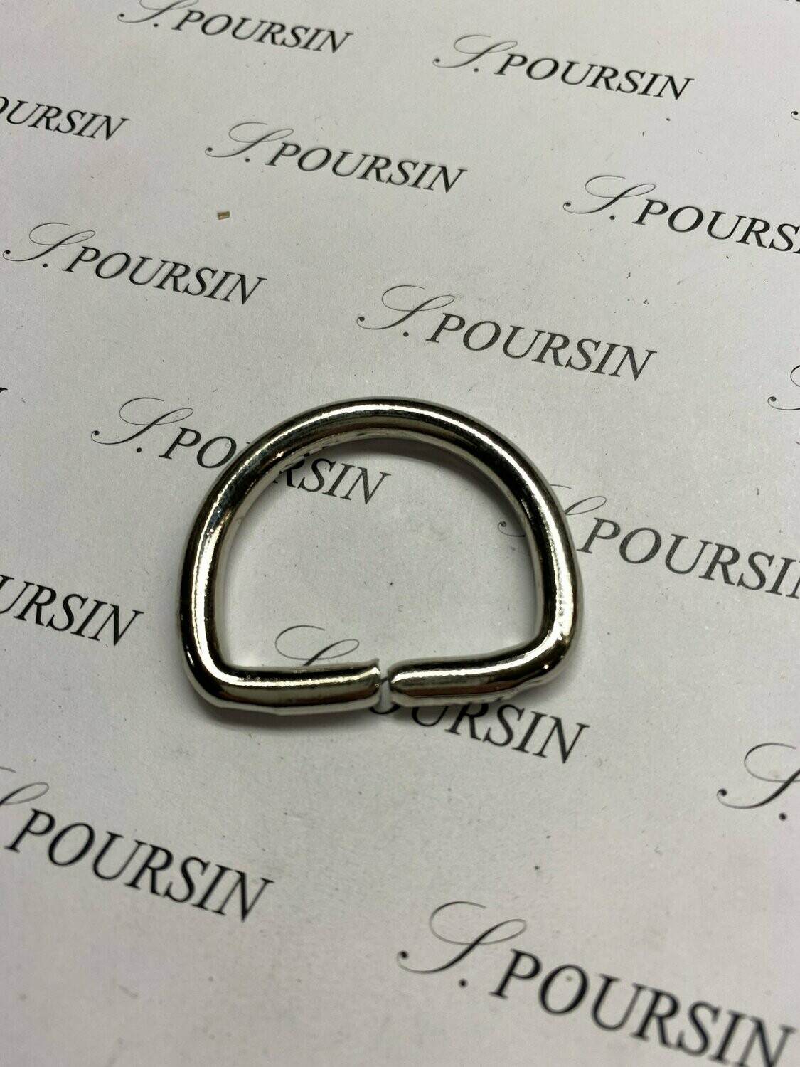 Dé 1/2 Rond 30x49 Non Soudé Laiton Poli Bille Nickel -  lot de 10 pièces